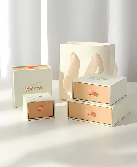 custom drawer box packaging with pull out paper box structure for premium gifts